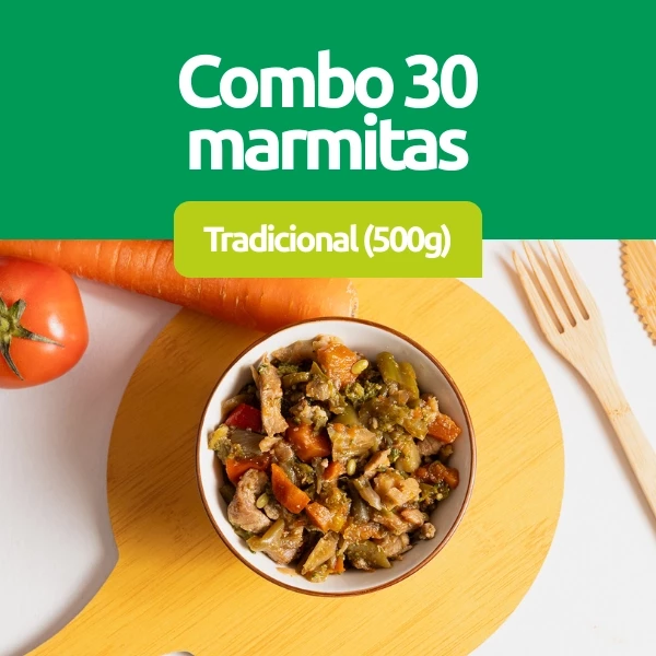 Combo 30 Marmitas de 500g