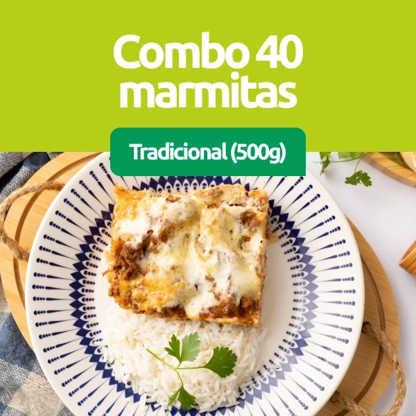 Combo 40 Marmitas de 500g